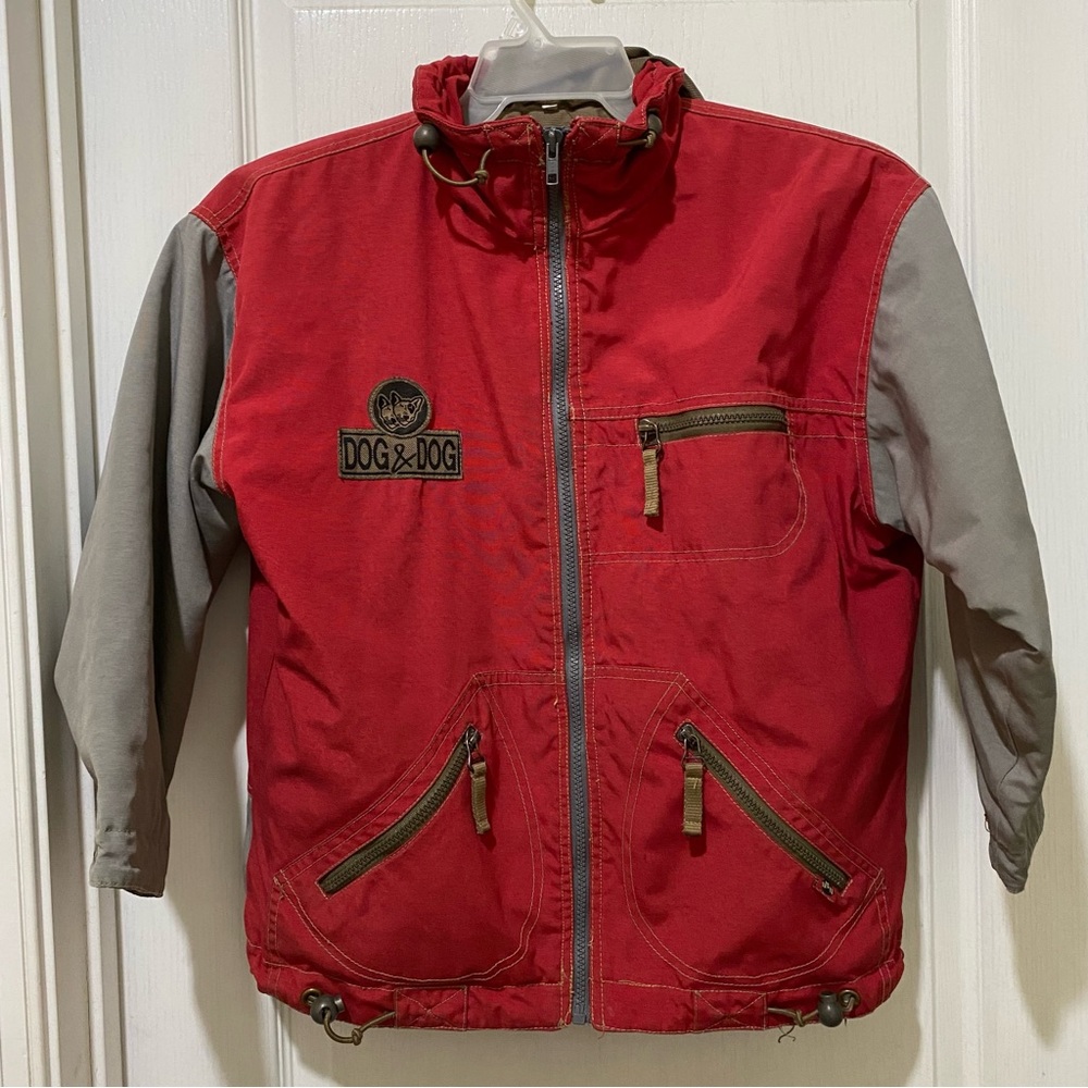 Dog & Dog Surfwear Hoodie Jacket Italy Full Zip Red M - See Measurements Rare!